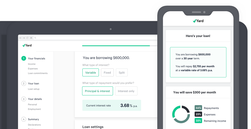 Apply for online home loans Yard